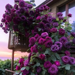 Роза Плетистая Плум Пэшн купить по цене от 610р. в интернет-магазине «Посадика» с доставкой почтой в в Озерые и по всей России – [изображение №1].